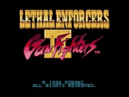 Lethal Enforcers 2- Gun Fighters Title Screen